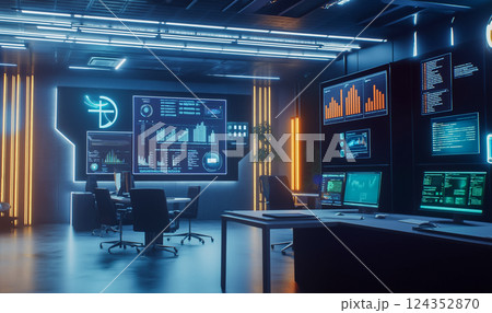 近未来のデーターセンター 124352870