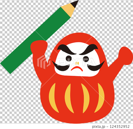 Daruma with a pencil 124352952
