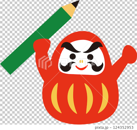 Daruma with a pencil 124352953