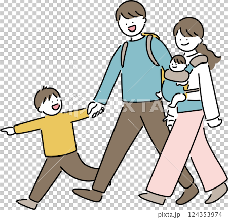 Family outing_boy and baby Family outing_boy and baby 124353974