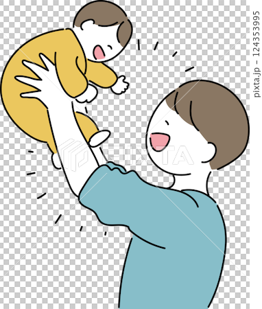 Dad playing "up high" 124353995