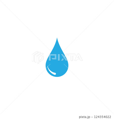 water drop icon vector 124354022