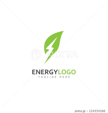 eco energy with leaf vector logo template eco energy with leaf vector logo template 124354160