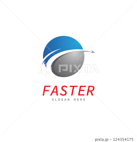 faster logo template vector icon illustration design 124354175