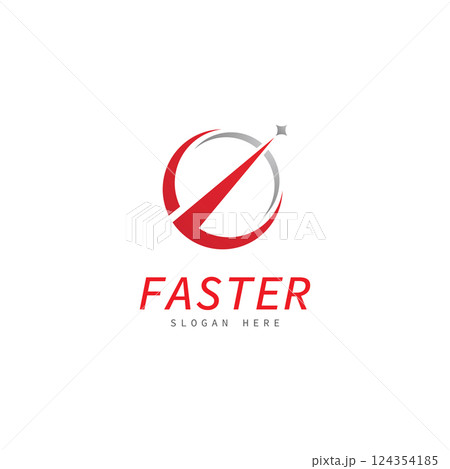 faster logo template vector icon illustration design 124354185