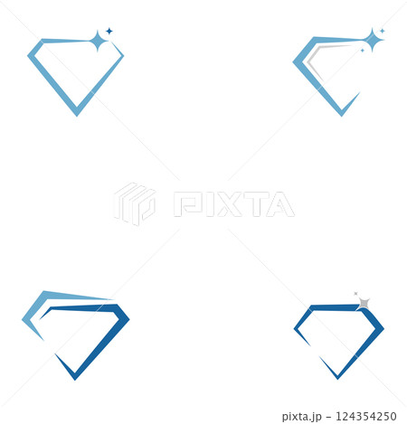 Diamond logo vector template Diamond logo vector template 124354250