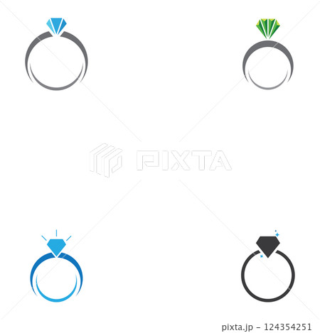 Diamond logo vector template Diamond logo vector template 124354251