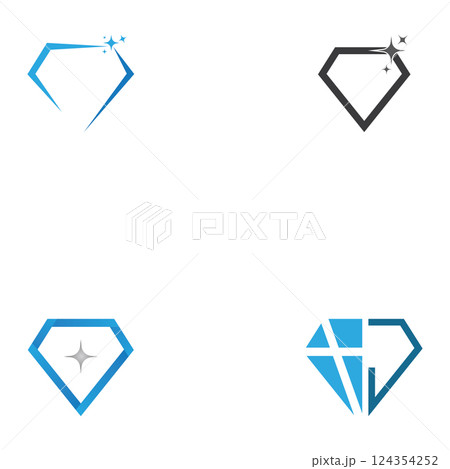 Diamond logo vector template Diamond logo vector template 124354252