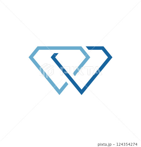 Diamond logo vector template 124354274