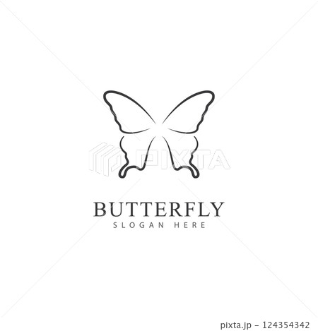 beauty butterfly vector icon design 124354342