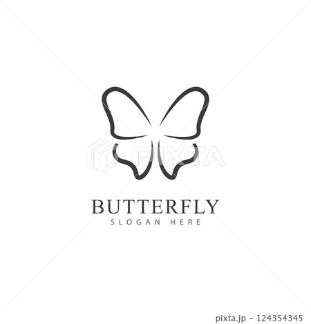 beauty butterfly vector icon design beauty butterfly vector icon design 124354345