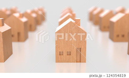 The House wood for Real estate or property concept 3d Rendering. 124354819