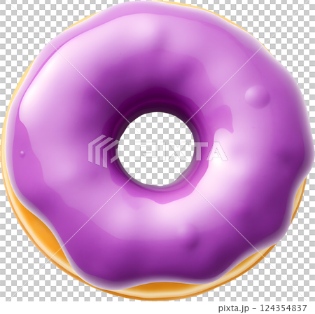 閃亮的紫色甜甜圈 124354837