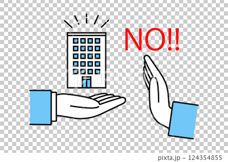 Illustration of a situation where a company's business succession or introduction is declined 124354855