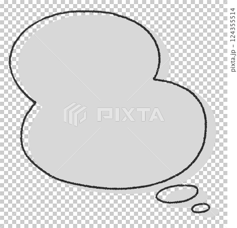 A hand-drawn style speech bubble made of two overlapping ovals A hand-drawn style speech bubble made of two overlapping ovals 124355514