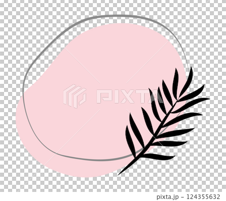 簡單的植物裝飾框架 124355632