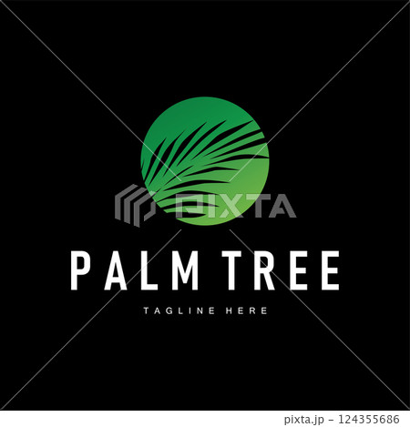 palm logo concept of a palm tree with simple, elegant, minimalist leaves template for cafe, business, restaurant and other product brands palm logo concept of a palm tree with simple, elegant, minimalist leaves template for cafe, business, restaurant and other product brands 124355686