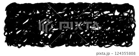 Black brush stroke scribbled texture. Hand drawn distressed grunge background for design template, banner, poster. Doodled ink or paint stroke wallpaper. Overlay scrawl and scrabble backdrop. Vector Black brush stroke scribbled texture. Hand drawn distressed grunge background for design template, banner, poster. Doodled ink or paint stroke wallpaper. Overlay scrawl and scrabble backdrop. Vector 124355808