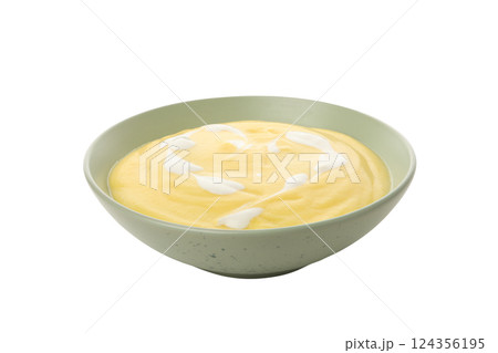 PNG,Cheese soup in a bowl, isolated on white background PNG,Cheese soup in a bowl, isolated on white background 124356195