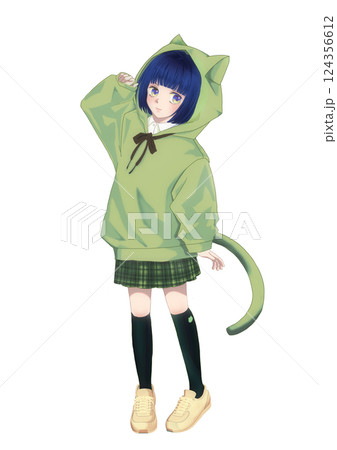 ねこみみパーカーの女の子 ねこみみパーカーの女の子 124356612