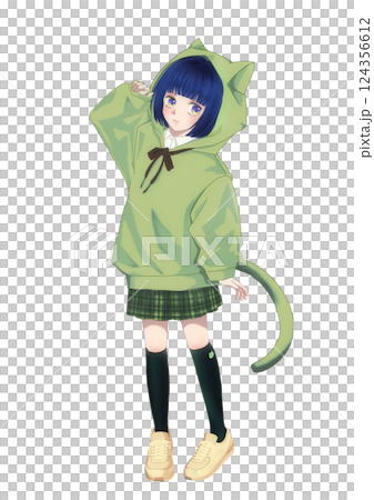 ねこみみパーカーの女の子 ねこみみパーカーの女の子 124356612