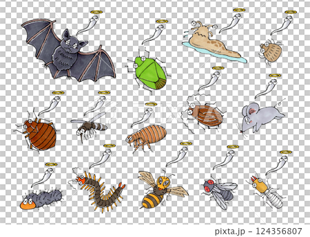 Dead pests set 124356807