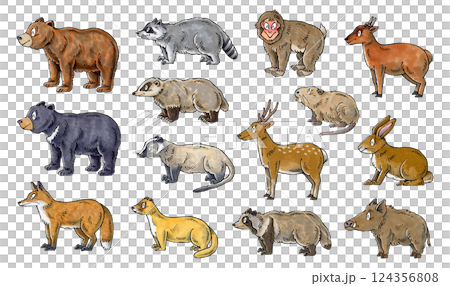 Smiling pest set 124356808