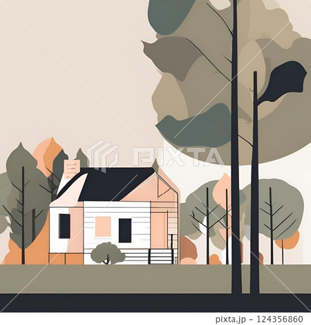 森の中の小さな家 森の中の小さな家 124356860