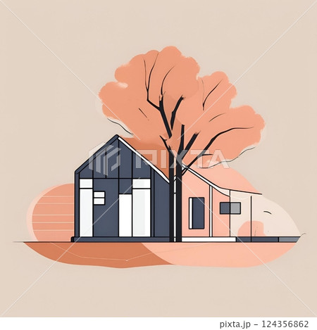 煙突のある家 煙突のある家 124356862