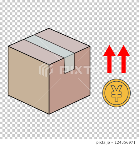 Vector illustration of rising shipping costs Vector illustration of rising shipping costs 124356971