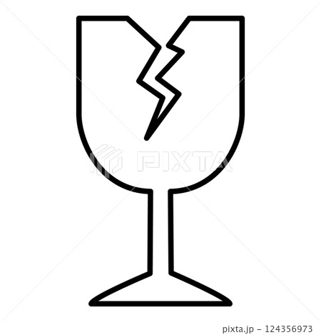 ワレモノのアイコンベクター ワレモノのアイコンベクター 124356973