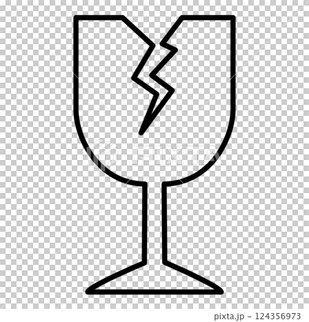 ワレモノのアイコンベクター ワレモノのアイコンベクター 124356973