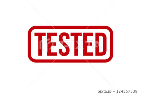 Tested Rubber Stamp Seal Vector 124357339
