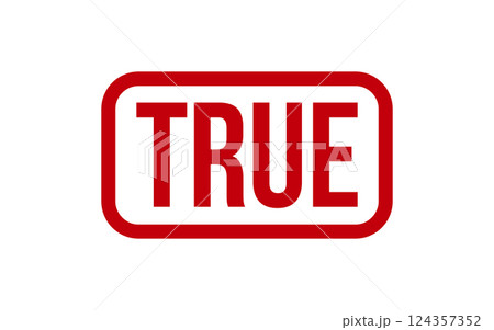 True Rubber Stamp Seal Vector True Rubber Stamp Seal Vector 124357352