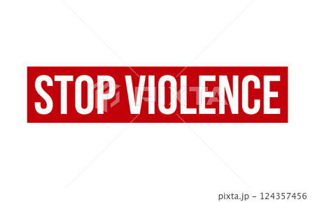 Stop Violence Rubber Stamp Seal Vector 124357456