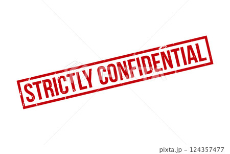 Strictly Confidential rubber grunge stamp seal vector 124357477