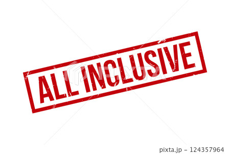 All inclusive Rubber Stamp Seal Vector 124357964