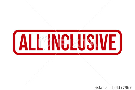 All inclusive Rubber Stamp Seal Vector All inclusive Rubber Stamp Seal Vector 124357965