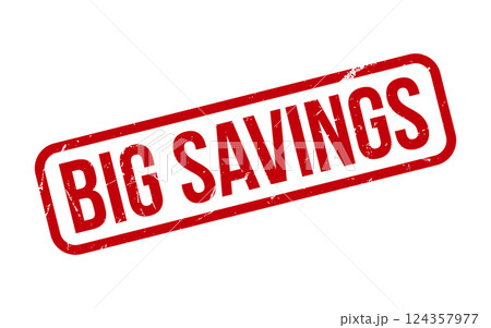Big Savings Rubber Stamp Seal Vector 124357977