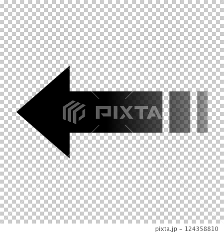 Stylish left arrow with black gradient Business Simple 124358810