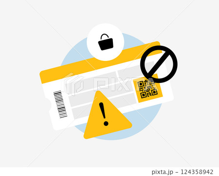 Ticket scalping and resale concept with online ticket sales, scalping bots, secondary market and inflated prices. Digital touting, automated purchasing and reselling. Vector illustration and icons Ticket scalping and resale concept with online ticket sales, scalping bots, secondary market and inflated prices. Digital touting, automated purchasing and reselling. Vector illustration and icons 124358942
