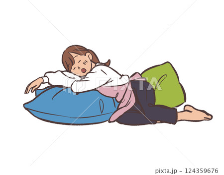 ぐったりと疲れている主婦 124359676