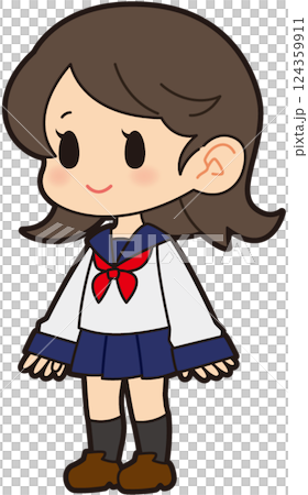Girl in a sailor suit 124359911