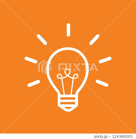 Creative light bulb or idea symbol Creative light bulb or idea symbol 124360203