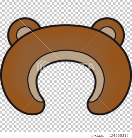 The illustration of a travel pillow 124360315