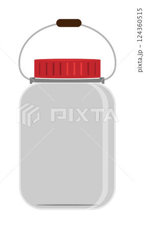 空の保存瓶のイラスト 空の保存瓶のイラスト 124360515