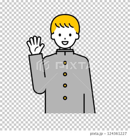 Upper body pose_simple male student 02 124361227