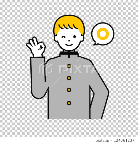 Upper body pose_simple male student 08 Upper body pose_simple male student 08 124361237