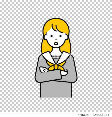 Upper body pose_simple student girl 11 124361273