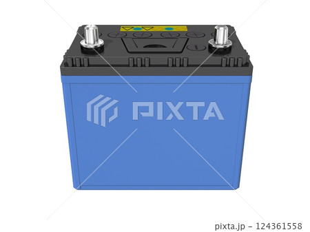 バッテリー 車用バッテリー カーバッテリー(3DCGイメージ) バッテリー 車用バッテリー カーバッテリー(3DCGイメージ) 124361558